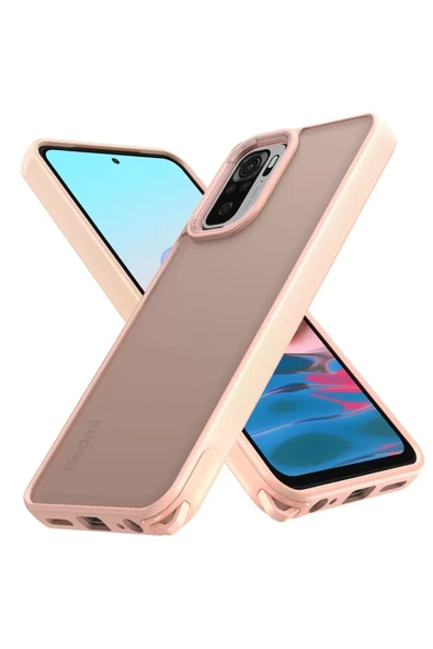 Newface Xiaomi Redmi Note 10 Pro Kılıf Elegant Kapak - Pudra ürün görseli 1