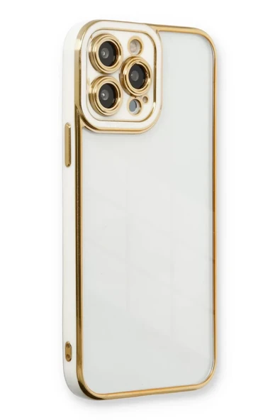 Newface Apple iPhone 13 Pro Max Kılıf Liva Lens Silikon - Beyaz ürün görseli 1