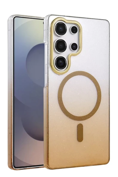 Newface Samsung Galaxy S25 Ultra Glossy Magsafe Kapak - Çöl Titanyum ürün görseli 1