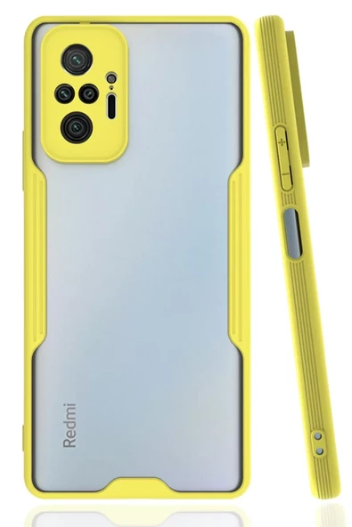 Newface Xiaomi Redmi Note 10 Pro Kılıf Platin Silikon - Sarı ürün görseli 1