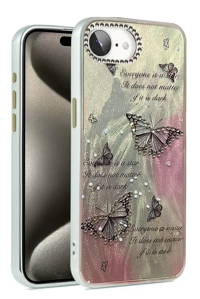 Newface Apple iPhone 16E Kılıf Blade Aynalı Desenli Kapak - Desen 6 ürün görseli 1