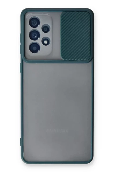 Newface Samsung Galaxy A53 5G Kılıf Palm Buzlu Kamera Sürgülü Silikon - Yeşil ürün görseli 1