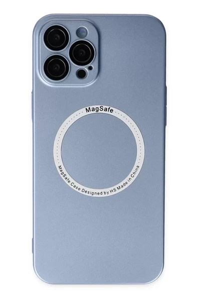 Newface Apple iPhone 12 Pro Kılıf Jack Magneticsafe Lens Silikon - Sierra Blue ürün görseli 1