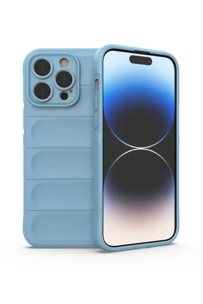 Newface Apple iPhone 14 Pro Kılıf Optimum Silikon - Sky Blue ürün görseli 1