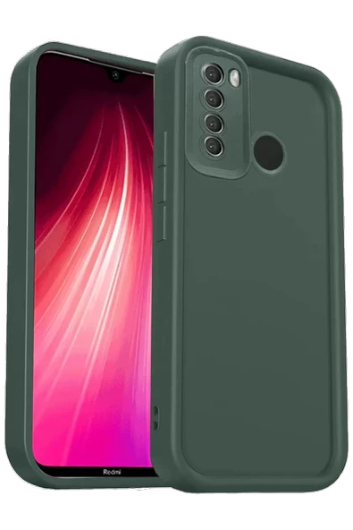 Newface Xiaomi Redmi Note 8 Kılıf Viera Silikon - Koyu Yeşil ürün görseli 1