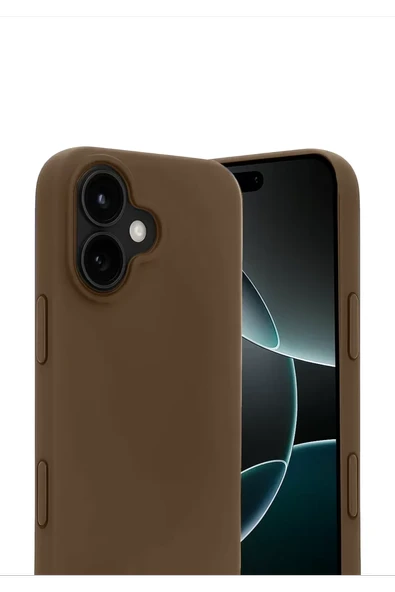 Newface Apple iPhone 17 First Silikon - Kahverengi - Resim 2