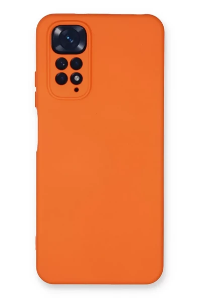 Newface Xiaomi Redmi Note 11 Kılıf Nano içi Kadife Silikon - Turuncu ürün görseli 1