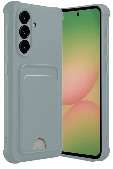 Newface Samsung Galaxy A56 Kılıf Kelvin Kartvizitli Silikon - Açık Yeşil ürün görseli 1