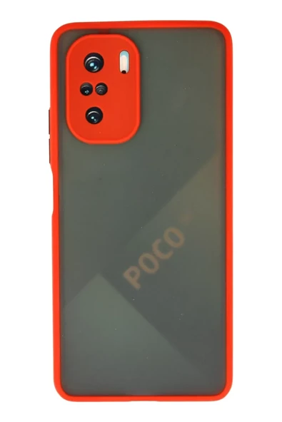 Newface Xiaomi Poco F3 Kılıf Montreal Silikon Kapak - Kırmızı ürün görseli 1