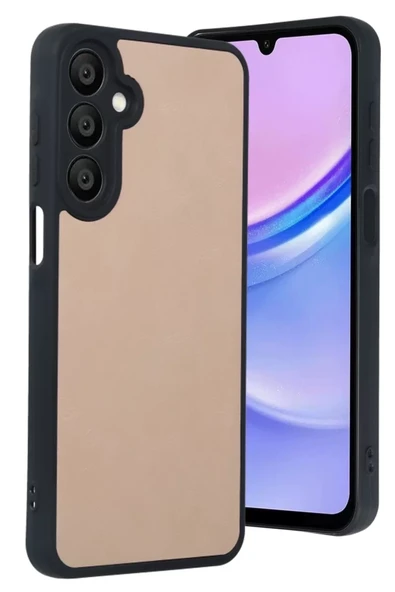 Newface Samsung Galaxy A15 4G Kılıf Aras Deri Kapak - Pudra ürün görseli 1