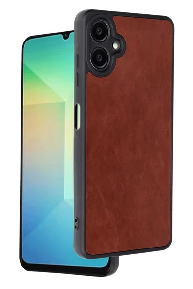 Newface Samsung Galaxy A06 Kılıf Aras Deri Kapak - Bordo ürün görseli 1