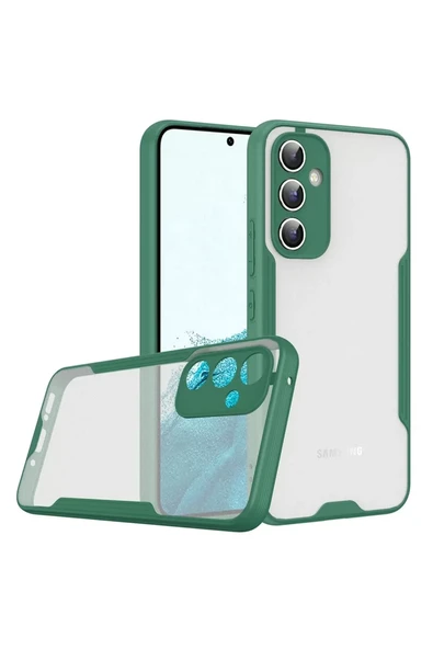 Newface Samsung Galaxy A24 4G Kılıf Platin Silikon - Yeşil ürün görseli 1