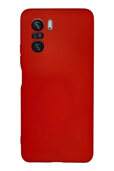 Newface Xiaomi Poco F3 Kılıf Nano içi Kadife Silikon - Kırmızı ürün görseli 1