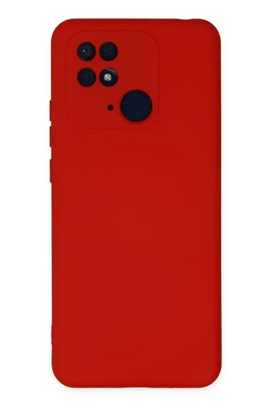 Newface Xiaomi Redmi 10C Kılıf Nano içi Kadife Silikon - Kırmızı ürün görseli 1
