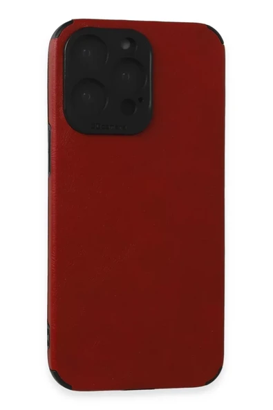 Newface Apple iPhone 15 Pro Max Kılıf Loop Deri Silikon - Kırmızı ürün görseli 1