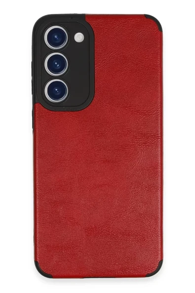 Newface Samsung Galaxy S23 Plus Kılıf Loop Deri Silikon - Kırmızı ürün görseli 1