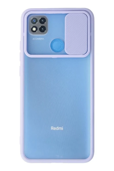 Newface Xiaomi Redmi 9C Kılıf Palm Buzlu Kamera Sürgülü Silikon - Lila ürün görseli 1