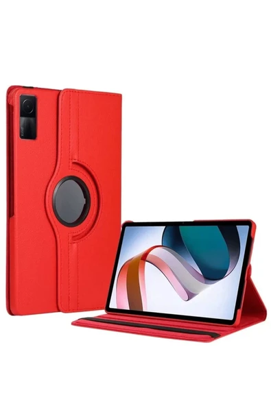 Newface Xiaomi Redmi Pad SE 4G Kılıf 360 Tablet Deri Kılıf - Kırmızı ürün görseli 1