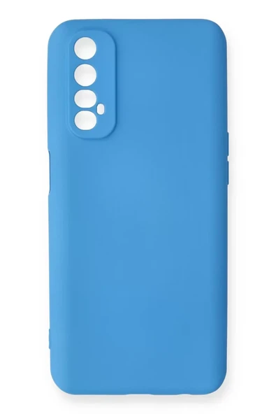 Newface Realme 7 Kılıf Nano içi Kadife Silikon - Mavi ürün görseli 1