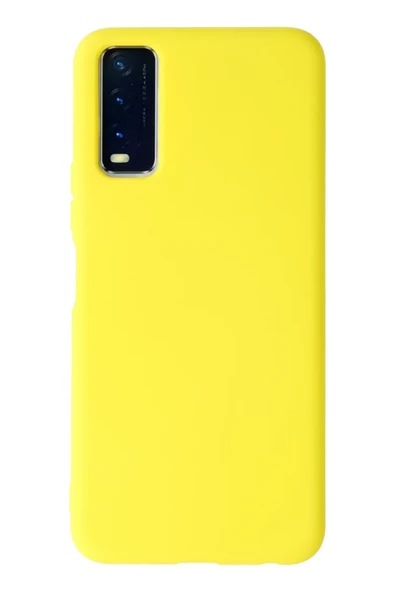 Newface Vivo Y11S Kılıf Nano içi Kadife Silikon - Sarı ürün görseli 1
