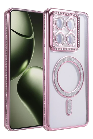 Newface Xiaomi Mi 14T Pro Joke Simli Magneticsafe Kılıf - Pembe ürün görseli 1