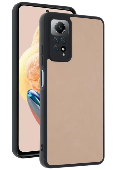 Newface Xiaomi Redmi Note 12 Pro 4G Kılıf Aras Deri Kapak - Pudra ürün görseli 1