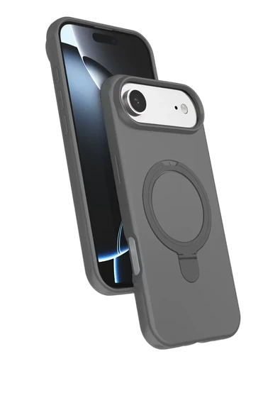 Newface Apple iPhone 17 Air Regal Magsafe Standlı Kapak - Titan Gri ürün görseli 1