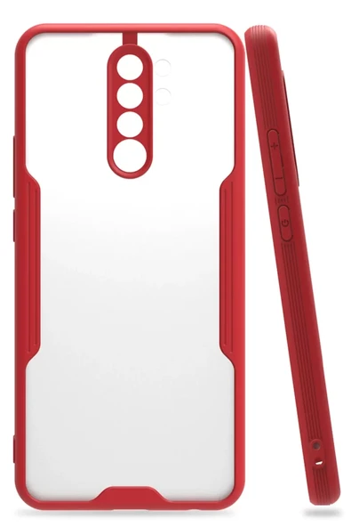 Newface Xiaomi Redmi 9 Kılıf Platin Silikon - Kırmızı ürün görseli 1