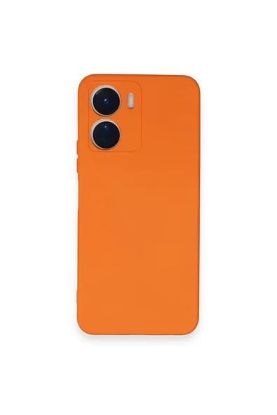 Newface Vivo Y16 Kılıf Nano içi Kadife Silikon - Turuncu ürün görseli 1