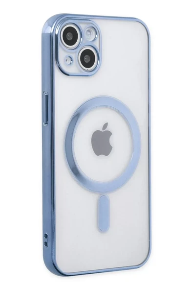 Newface Apple iPhone 14 Plus Kılıf Magneticsafe Lazer Silikon - Sierra Blue ürün görseli 1