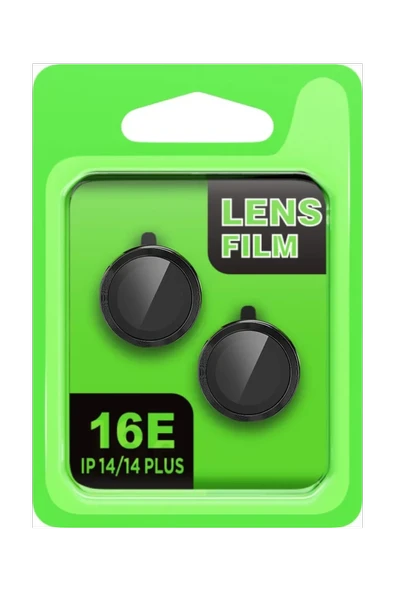 Newface Apple iPhone 16E Raze Metal Kamera Lens - Siyah ürün görseli 1