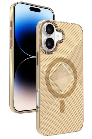 Joko Apple iPhone 16 Stella PC Sert Magsafe Kılıf - Gold ürün görseli 1