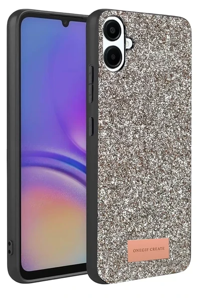 Onegif Samsung Galaxy A07 4G Bright Simli Kapak - Gümüş ürün görseli 1