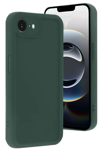 Newface Apple iPhone 16E Kılıf Viera Silikon - Koyu Yeşil ürün görseli 1