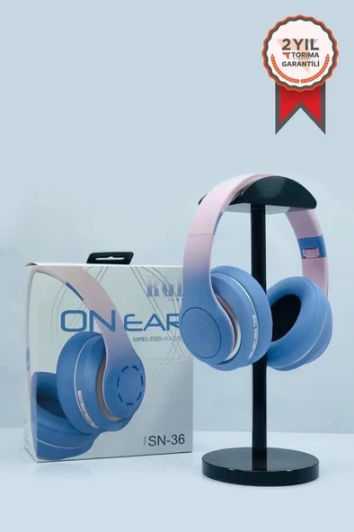 Sn-36 On-ear Kafa Üstü Kablosuz  Kulaklık Bluetooth 5.1  Blue ürün görseli 1