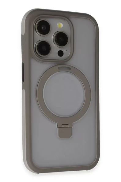 Joko Apple iPhone 15 Pro Max Zorda Airbag Magsafe Standlı Kapak - Titan Gri ürün görseli 1