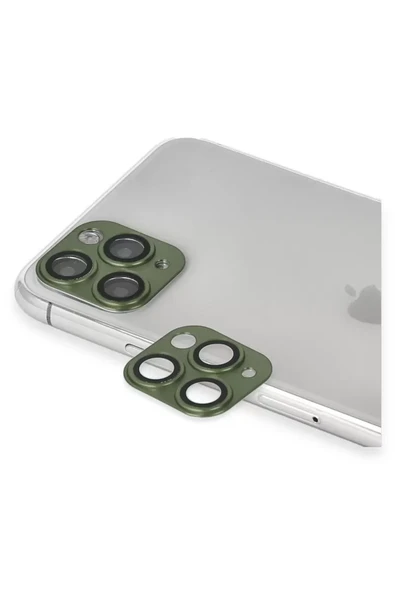 Newface Apple iPhone 11 Pro Max Pers Alüminyum Kamera Lens - Yeşil ürün görseli 1