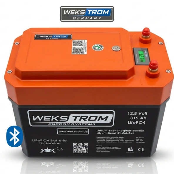 WEKSTROM GERMANY Lityum Demir Fosfat Akü 12,8 V 315 Ah LiFePO4 ürün görseli 1