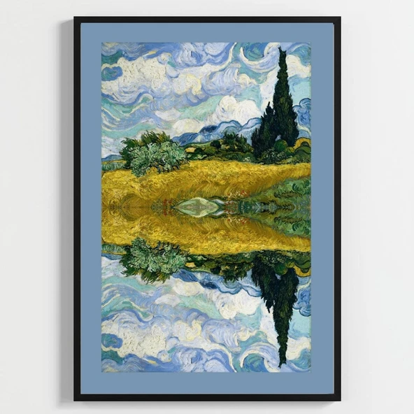 Besay Yansıma Duvar Posteri-Modern Sanat Estetik Dekoratif A3 Çerçevesiz ürün görseli 1