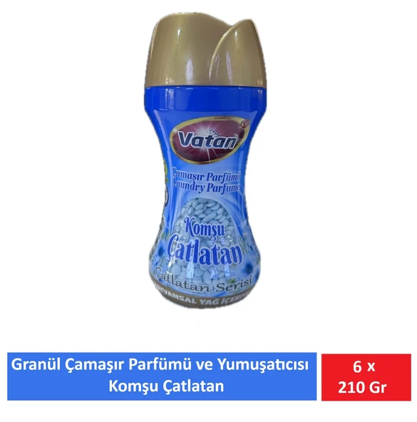 Vatan Granül Çamaşır Parfümü Ve Yumuşatıcı Kkomşu Çatlatan 210 Gr x 6 Adet ürün görseli 1