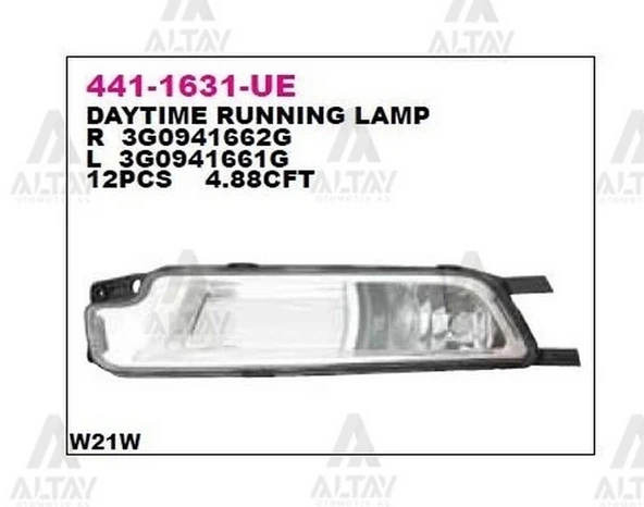 Sis Farı Passat 2014 Sonrası  Sağ (Gündüz Sürüş) (Oem No:3G0941662G) (Adet) ürün görseli 1