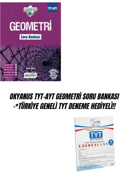 OKYANUS TYT-AYT GEOMETRİ SORU BANKASI -*TÜRKİYE GENELİ TYT DENEME HEDİYELİ!! ürün görseli 1