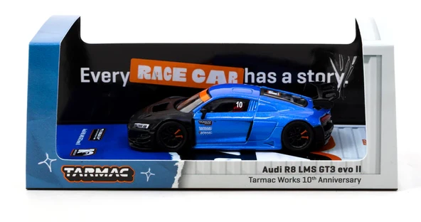 Tarmac Works 1/64 Audi R8 LMS GT3 evo II Tarmac Works 10th Anniversary - HOBBY64 T64-043-10TH ürün görseli 1
