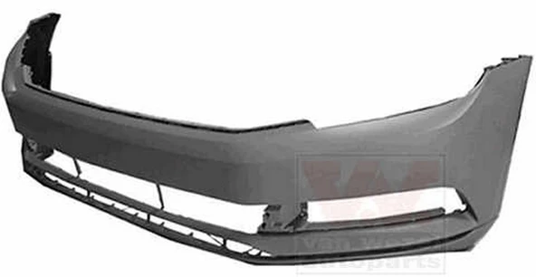 Volkswagen Passat 2014-2018 B8 Ön Tampon Gri (Astarlı Sis - Panjur Delikli Sensör Deliksiz (Adet) (Oem No:3G0807217Gru) ürün görseli 1