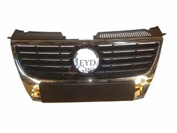 Volkswagen Passat 2005-2010 B6 Ön Panjur Siyah (Nikelaj Kaplamalı)(Izgarası Siyah)Sensör Deliksiz(Bfn (Adet) (Oem No:3C0 ürün görseli 1
