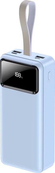 IX-PB028 30.000 Mah Dijital Göstergeli Powerbank Taşınabilir Şarj Cihazı - Beyaz ürün görseli 1
