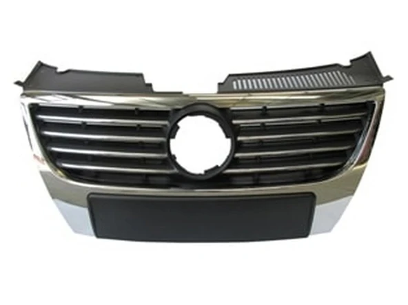 Volkswagen Passat 2005-2010 B6 Ön Panjur Siyah (Nikelaj Kaplamalı Izgarası Nikelajlı Sensör Deliksiz (Adet) (Oem No:3C08 ürün görseli 1