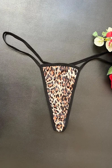 Anastasia Underwear Kadın String Tanga Külot - Leopar Desen (ANS102) ürün görseli 1