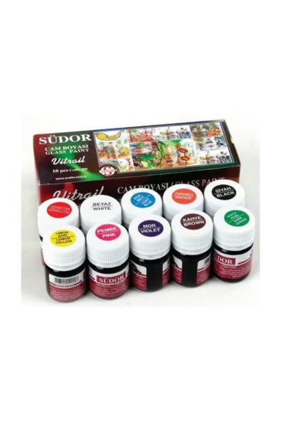 Südor Vitrail Cam Vitray Boyası 10 Renk x 25 ml. ürün görseli 1