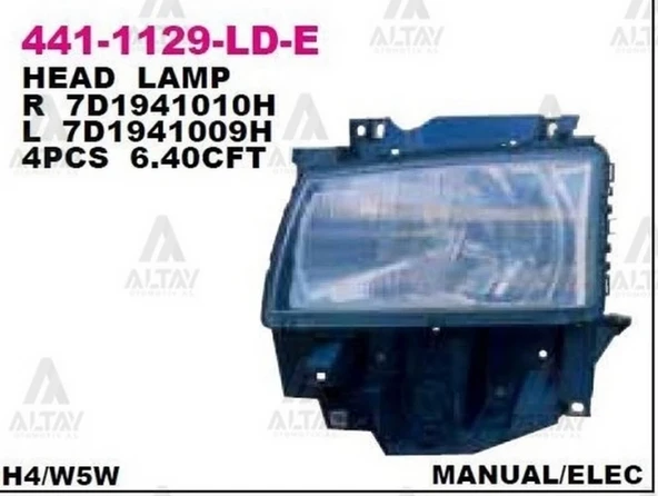 Volkswagen T4 1997-2003 Far Caravella Sol (1 Adet) (Oem No: 7D1941009H) ürün görseli 1